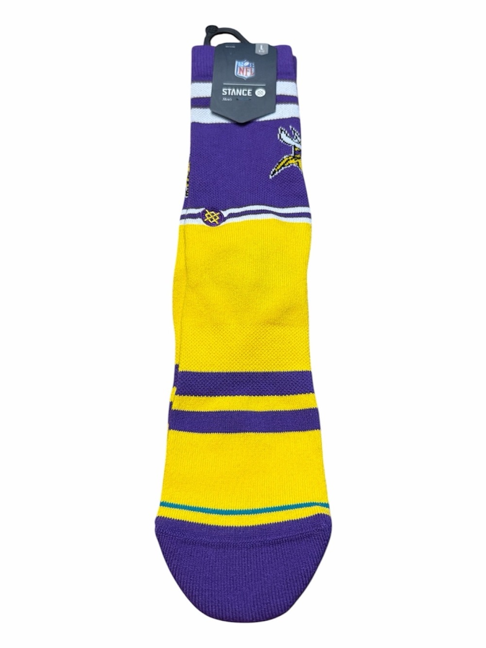 Stance NFL Minnesota Vikings Purple & Gold Crew Socks LG